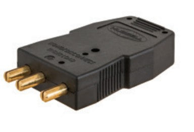 20A Stage Pin male Inline Dbl Set Scr - BLACK BULK - HUBBELL HBL20SPMOEM