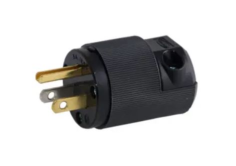 5-15P Straight Blade Male 15A 125V BLACK - HBL5266EBK