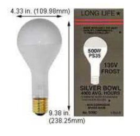 500w PS35 130V IF SILVER BOWL 500SBIF Dr 00509C
