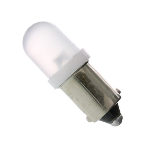 6V-28V BA9s LED WHITE 1 CHIP DOME - 1MB-W-28