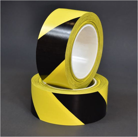 Hazard Stripe Tape  2x36yds  Black / Yellow  Bron Tapes  BT-795