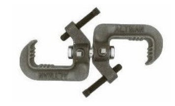 Double 510 Pipe Clamps. Two Clamps Secured Back-to-Back (4 lbs.) - 510-2