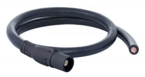 Feeder Cable PIGTAIL  05' - 2 AWG cable - Male to BLUNT BLACK - X05-2CAM-BK-M