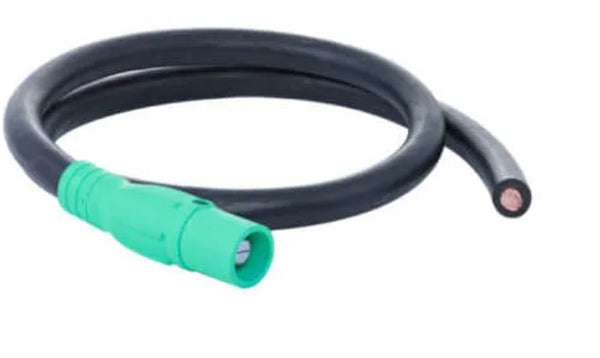 Feeder Cable PIGTAIL  05' - 2 AWG cable - Female to BLUNT GREEN  - X05-2CAM-GN-F