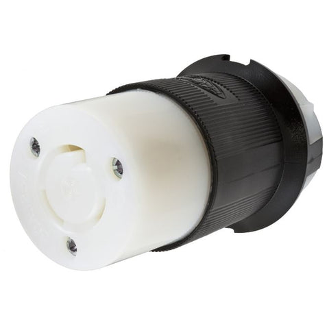 HBL2313 HUBBELL L5-20 F CONNECTOR BLACK & WHITE