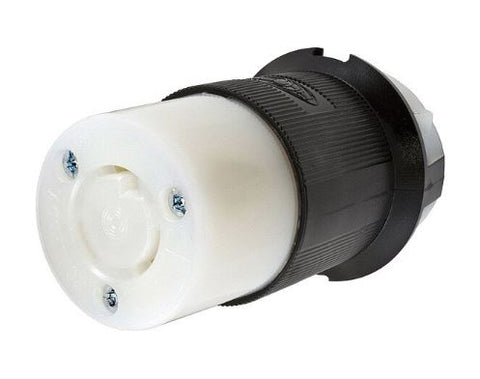 HBL2323 HUBBELL L6-20R FEMALE CONNECTOR BLACK & WHITE