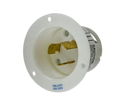 L6-20 FLANGED INLET White HUBBELL HBL2325