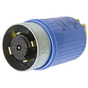 Hubbellock Male Plug 60A 600V A 4P 5W Non NEMA - BLUE - HBL26519