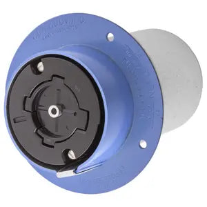 Hubbellock Female Flanged Receptacle 60A 600V AC 4P 5W - BLUE - HBL26521