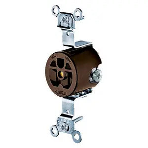 5-15R 15A 125v Straight Blade (F) Connector - Brown - HUBBELL HBL5251