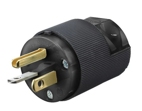 5-20P Straight Blade Male Plug- BLACK - HUBBELL HBL5366CM2