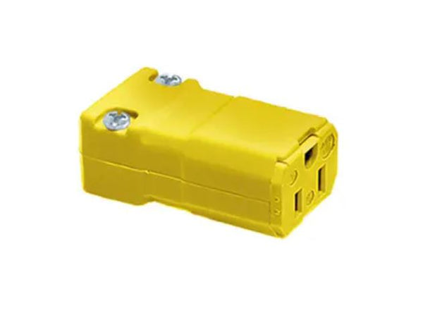 L5-15 FEMALE VALISE CONNECTOR - YELLOW - HUBBELL - HBL5969VY
