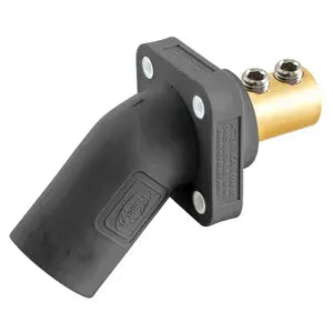 Single Pole 300/400A Series Inlet Angled Dbl Set Screw (M) - BLACK - HBLMRABK