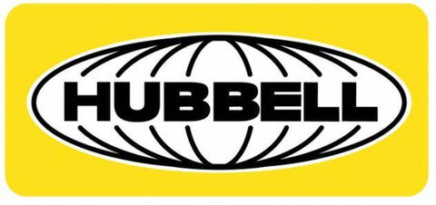 HUBBELL Male Plug, Straight, 2-Pole 3- Wire Grounding, 20A 250V, 6-20P, Black and White
