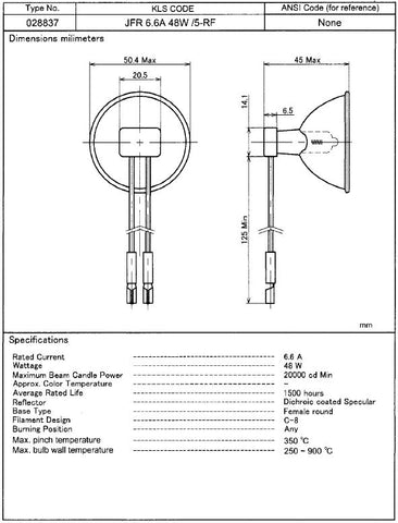 JFR 6.6A 48w 5-RF 028837 KLS