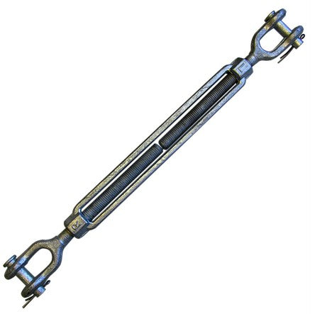 1" X 12 Forged Jaw / Jaw Turnbuckle Galvanized - 9JJ100X12