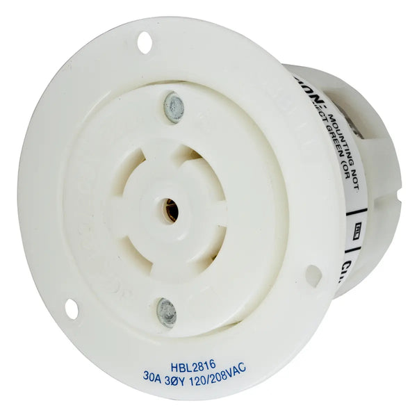 L21-30R FLANGED Receptacle - HUBBELL HBL2816