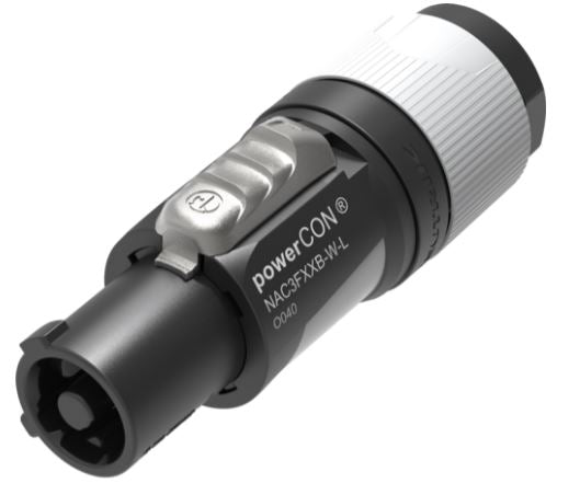 NAC3FXXB-W-L powerCON GREY Male Cable connector 10-16MM - NEUTRIK