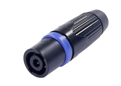 Cable end speakON STX  4 pole male - V-0 insert black/silver Neutrik NLT4MXX-BAG