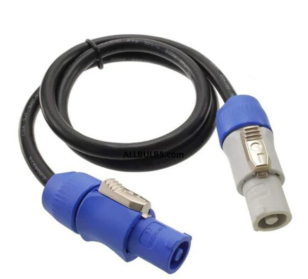 PowerCON GREY (M) to BLUE (F) type Value Line Ext. - 14/3 SJOOW (5 ft to 100 ft)