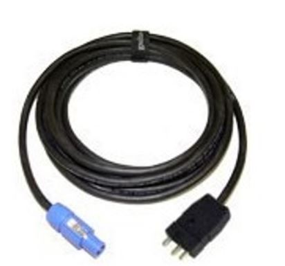 STAGE PIN 20A M to PowerCON-L BLUE SO12 ADAPTER - 3' to 200' ft