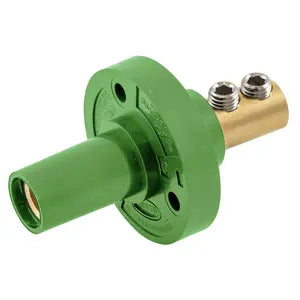 SINGLE POLE FEMALE Receptacle DOUBLE SET Screw 150A GREEN - HUBBELL HBL15FRGN