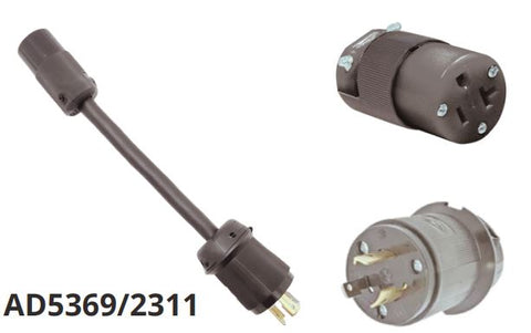 Edison 5-20R HBL to L5-20 Twist Lock - ADAPTER  01' - AD5369/2311