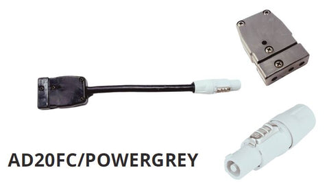 STAGE PIN 20FC to PowerCON GREY NEUTRIK - ADAPTER  01' - AD20FC/POWERGREY