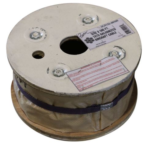 1/4 X 5000 FT, 7X19 Hot Dip Galvanized Steel Cable 2G9250-05000