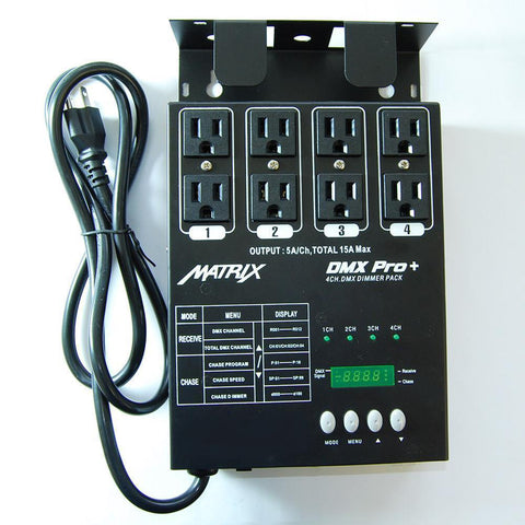MATRIX DMX PRO Dimmer Pack 4 Channel Double Output MATRIX-DMX-PRO