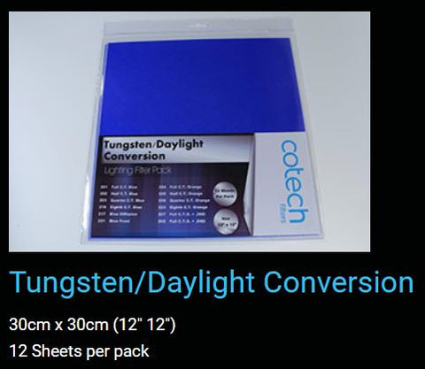Tungsten/Daylight Conversion COTECH FILTERS GEL Pack
