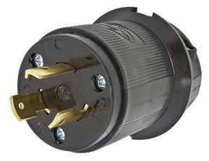 L6-20P Twist-Lock Male Plug 20A 250V BLACK - HBL2321BK