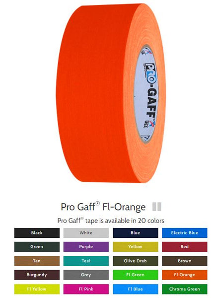 Pro Gaff  2x55yds  FLUORESCENT Orange ProTAPES  001G255FLORA