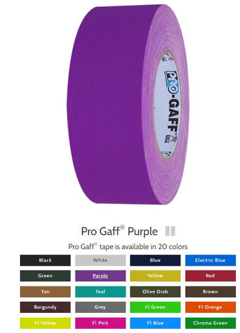 Pro Gaff 2x55yds PURPLE Cloth Tape 001UPCG255MPUR