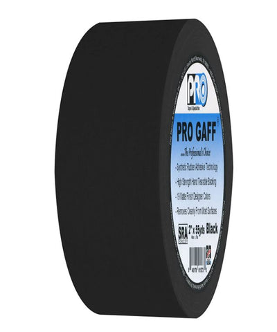 Pro Gaff 2x55yds BLACK Cloth Tape 001UPCG255MBLA