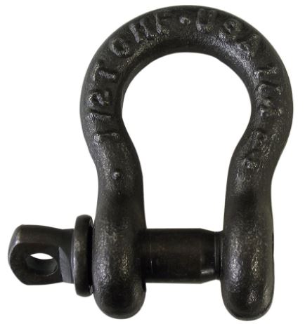 1/4 Load Rated Screw Pin Anchor Shackle, Black Oxide- USA HSPA250BL