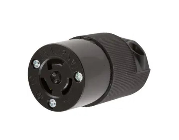 L5-15R FEMALE CONNECTOR  - ALL BLACK - HUBBELL HBL4729CBK