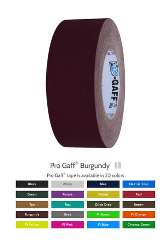 Pro Gaff 2x55yds BURGUNDY Cloth Tape 001G255MBUR