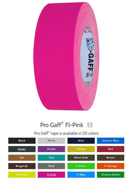 Pro Gaff  2x55yds  FLUORESCENT Pink ProTAPES  001G255FLPINK