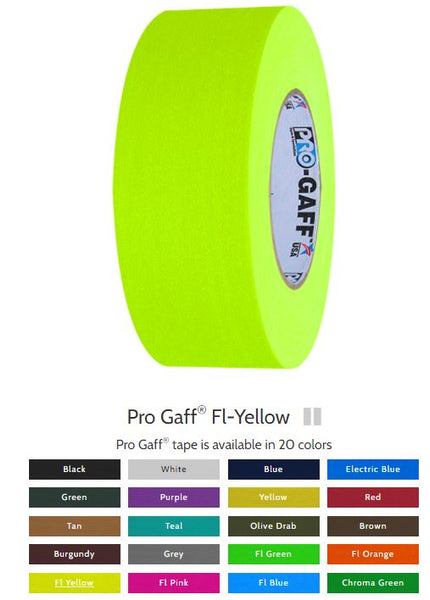 Pro Gaff  2x55yds  FLUORSCENT Yellow ProTAPES  001G255FLYEL